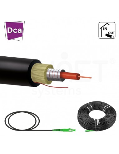 FTTh pigtail 1 FO armada espiral acero SC/APC