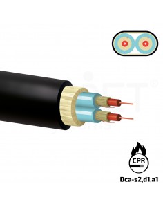 Cable fibra óptica MM OM3 ajustada dieléctrica ZIP