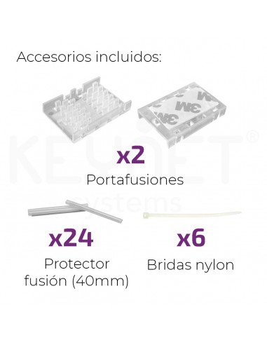 Cassette fusión fibras con 12SC aqua