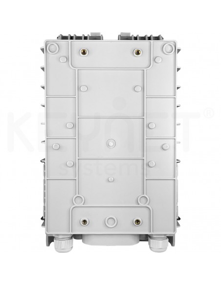 Caja FTTh  IP65 4p/16p incluido 3bx12f + 8 adapt SC/APC + split 1:8 SC/APC
