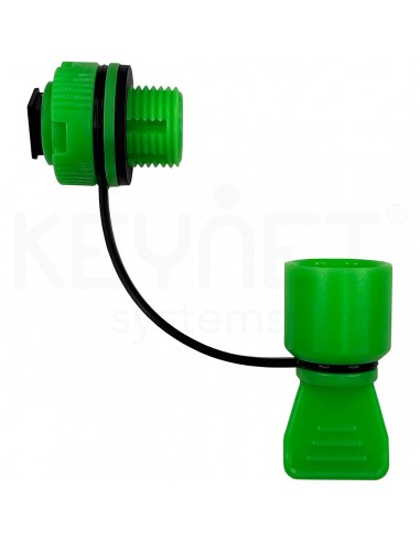 Adaptador SC/APC estanco tipo BU verde