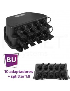 Caja FTTh IP65 10 + 10 adaptadores BU