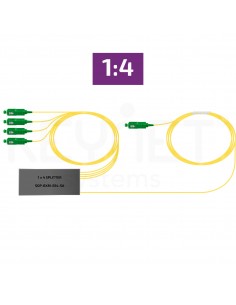 Splitter óptico 1x4 micro caja