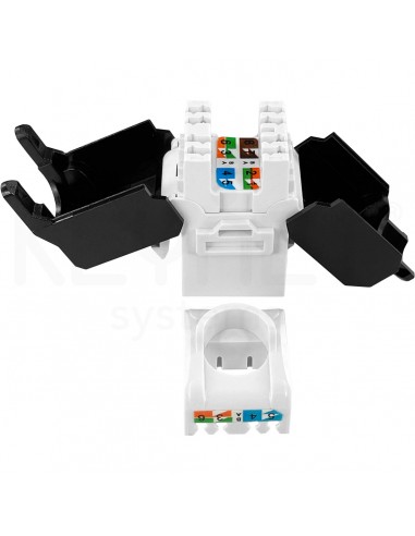 Keystone Cat6 180º white