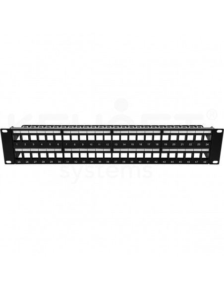 Panel de parcheo datos 19" vacío FTP