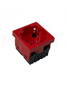 Power schuko (DIN) red