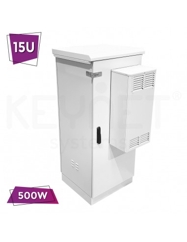 Rack 15U 600x600mm exterior IP54 + Climatizador 500W