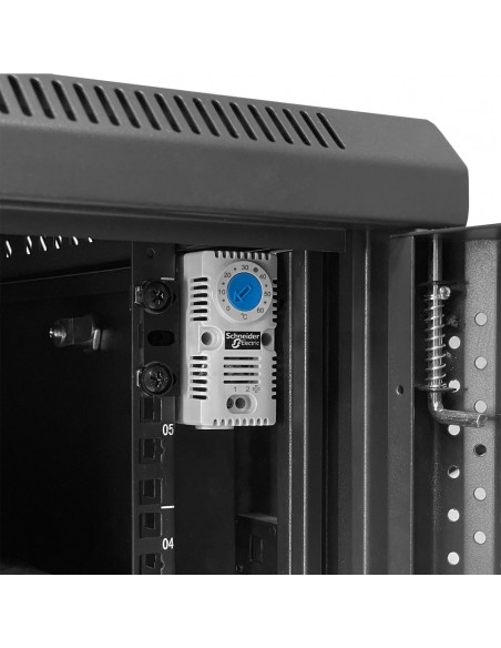 Termostato con soporte y tornilleria para rack