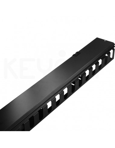 Organizador cables en rack con tapa