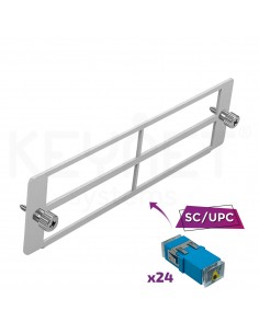 Panel frontal ODFK-E con 24 adaptadores SC/UPC