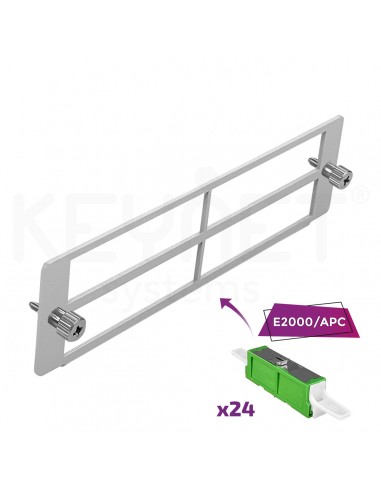 Panel frontal ODFK-E con 24 adaptadores E2000/APC