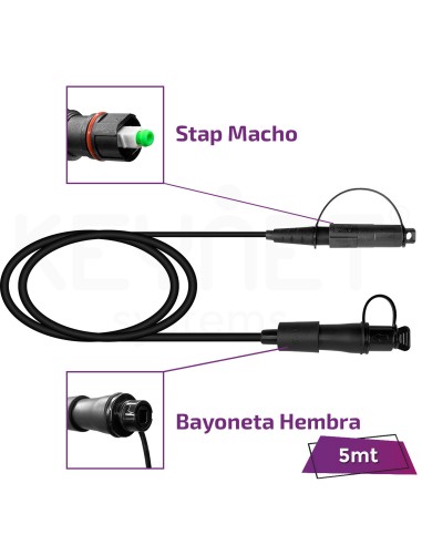 Chicote extensor baioneta fêmea a...