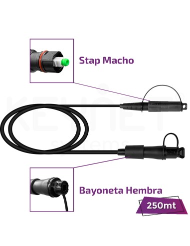 Chicote extensor baioneta fêmea a...