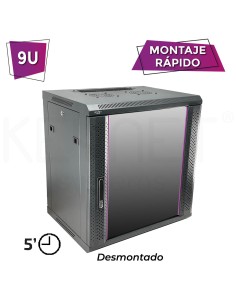 Armario rack a pared 9U 19"...