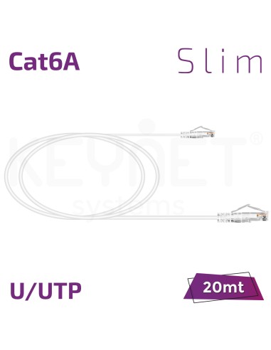 Chicote Cat6A U/UTP slim 28 AWG