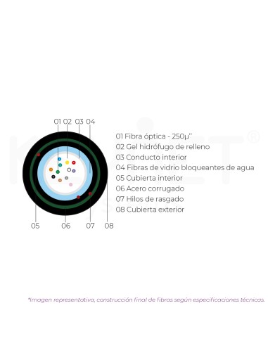 Cable 16fo G657A2 1 loosetube,...