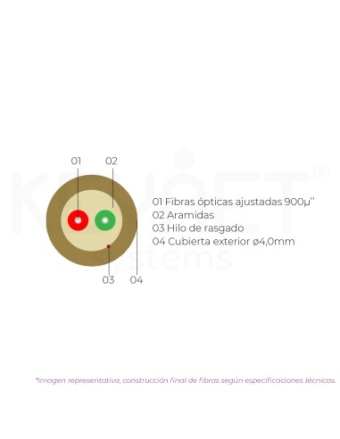 Cable 2fo SM G657A2 900µ" 450N jacket...