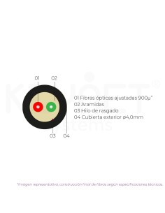 Cable 2fo SM G657A2 900µ"... 2