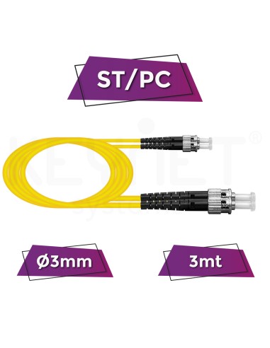 Latiguillo Monomodo SM duplex ST/PC 3mm
