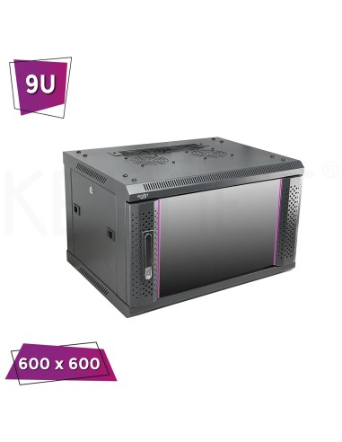 Armario rack a pared 9U 19" puerta de...