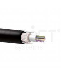 Cable fibra SM holgada PE con dos tensores laterales