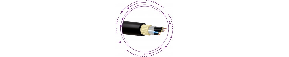 Cable fibra híbrido cable eléctrico SM ajustada armadura metálica 