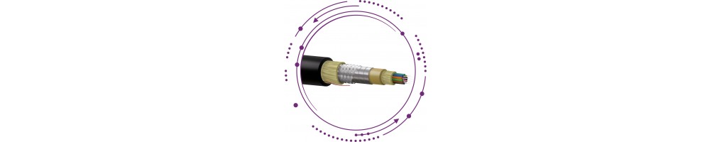 Cable fibra SM ajustada armadura metálica