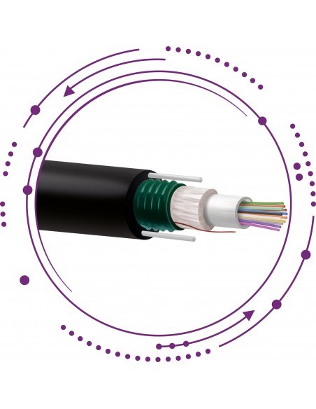 F6-Cable fibra SM holgada monotubo armada metálica LSZH CPR Cca -int/ext-