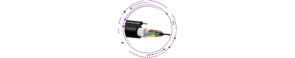 F48-Cable SM holgada multitubo fiador acero PE -exterior-