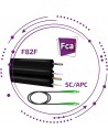 F821-LAT Latiguillos link patchcords acometida FTTh 1 fibra SC/APC cable plano con fiador acero PE negro -exterior -