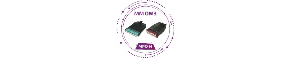 ODFK Cassettes MPO-LC MM OM3 para bandejas W y X
