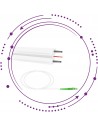 F801-PT Pigtails acometida FTTH 1 fibra plana SC/APC Cable LSZH blanco -interior/exterior-