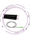 F821-PT Pigtails acometida FTTh 1 fibra SC/APC Cable plano tensores+fiador acero PE negro -exterior -